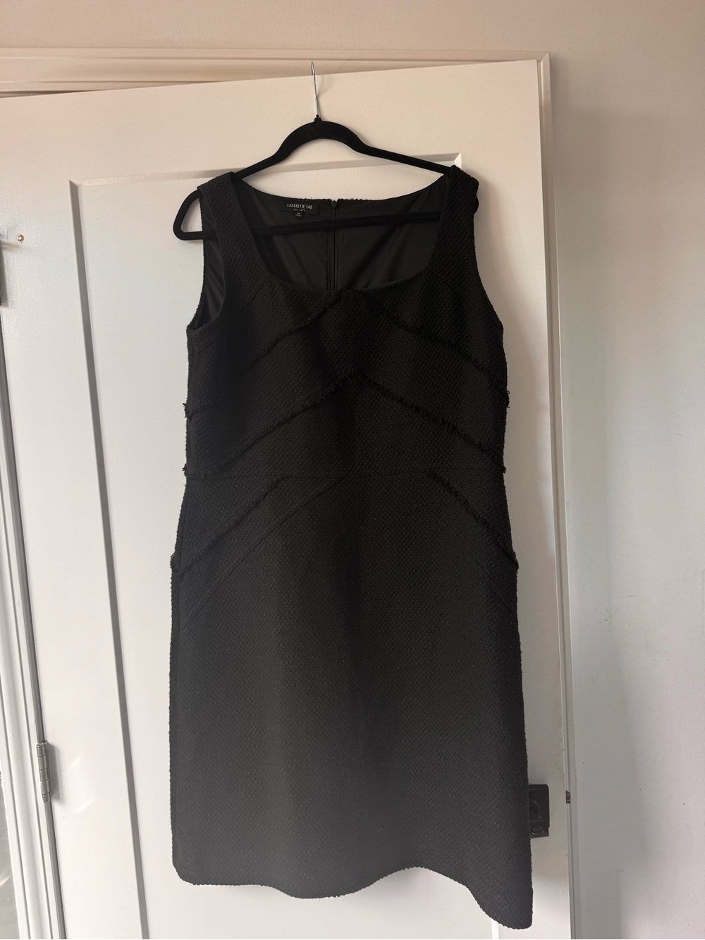 Lafayette 148 New York Black Textured Sleeveless Midi Dress